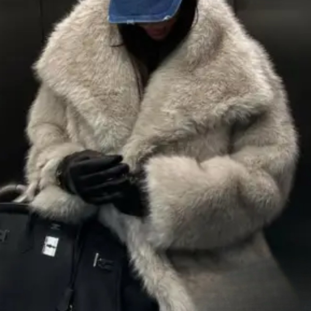 Zara gray beige coat